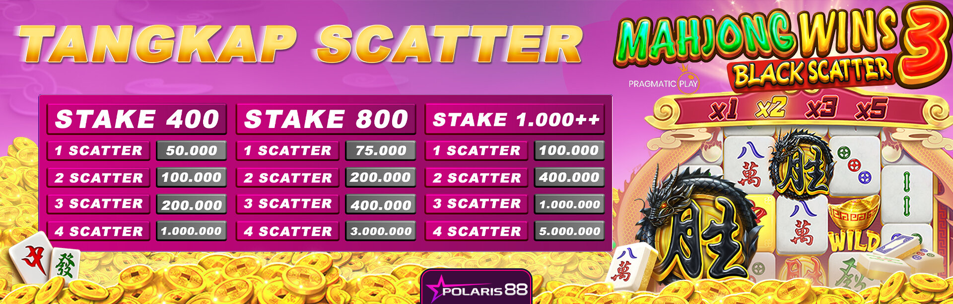 BONUS SCATTER HITAM MAHJONG WINS 3